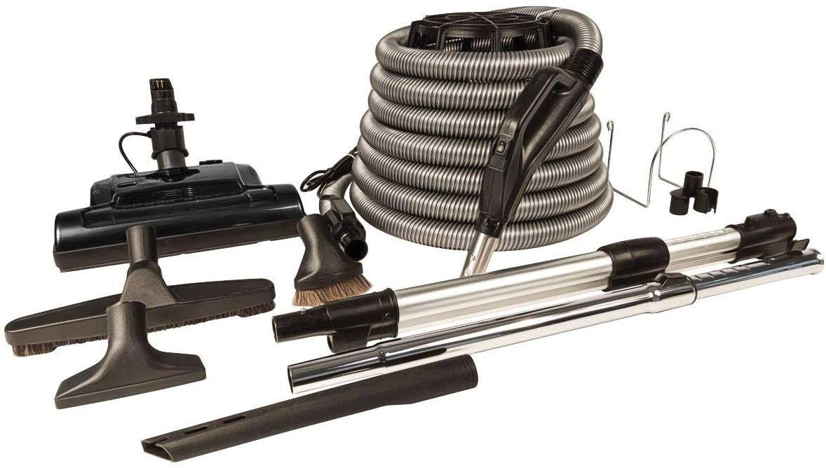 Universal Central Vacuum Accessories Kit with Electric Powerhead Nozzle and 30 ft Hose A9149