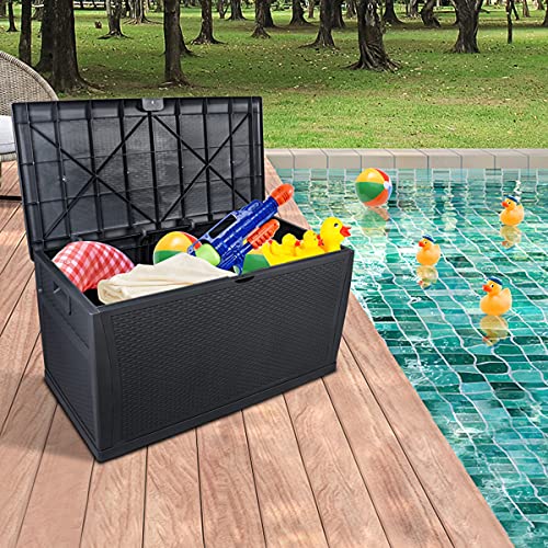 Brown 51 Gallon Waterproof Deck Storage Box M625699