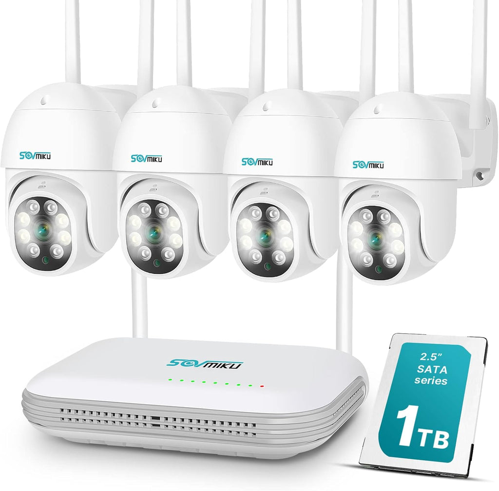 3MP WiFi Security Camera System with 8Ch NVR 1TB HDD Z332496