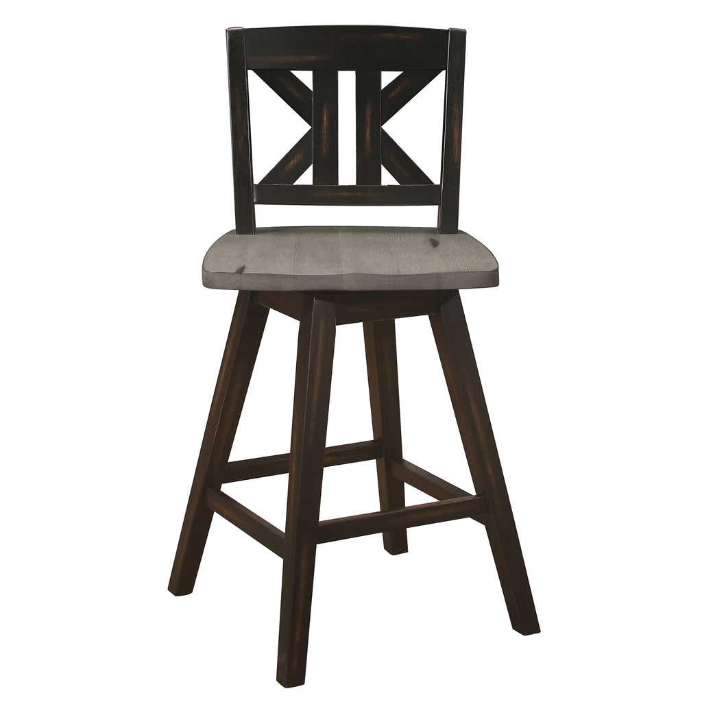 Black Sand-Through Swivel Counter Stool C664