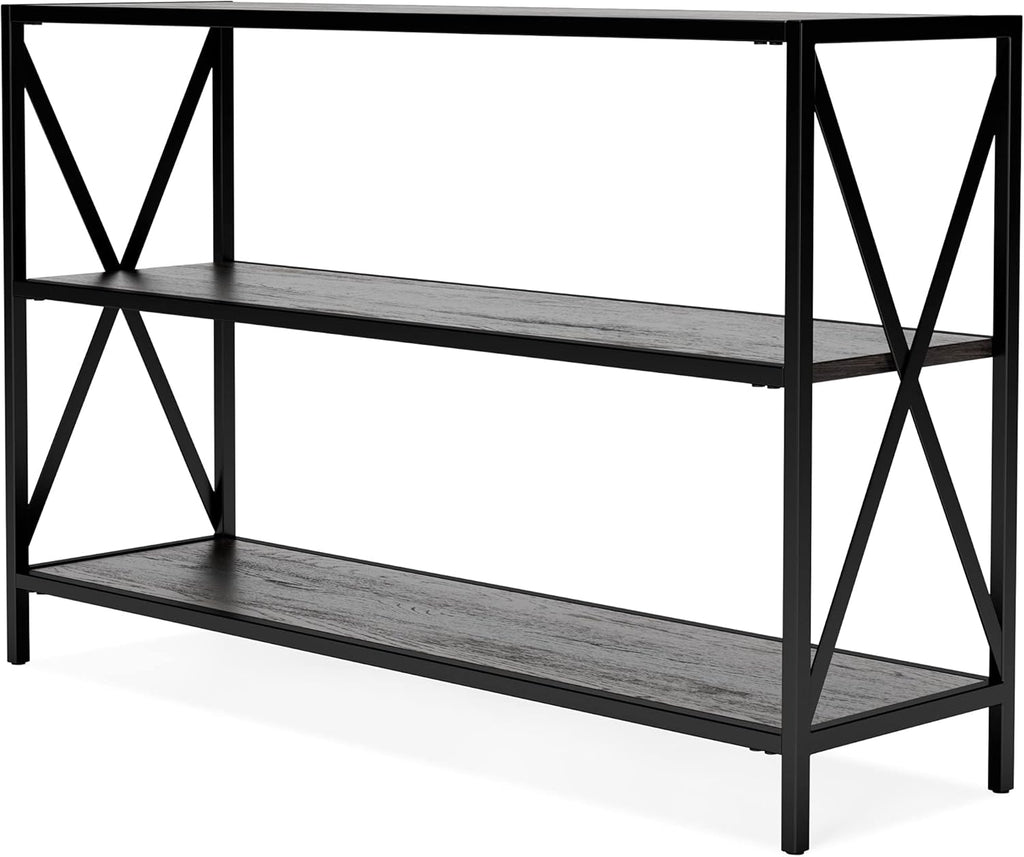 2 Tier Dark Gray Bookcase G722517