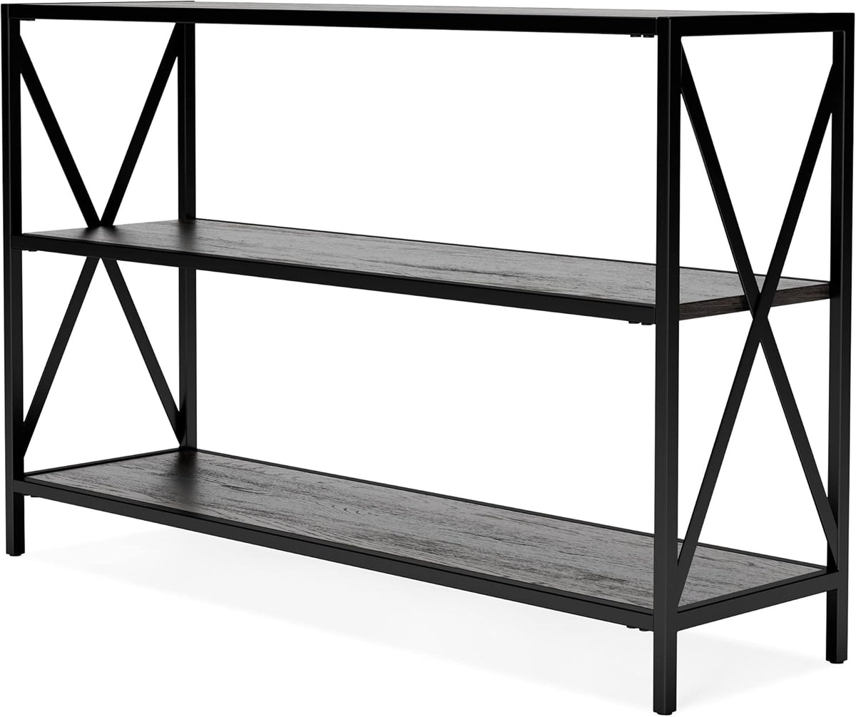 2 Tier Dark Gray Bookcase G722517
