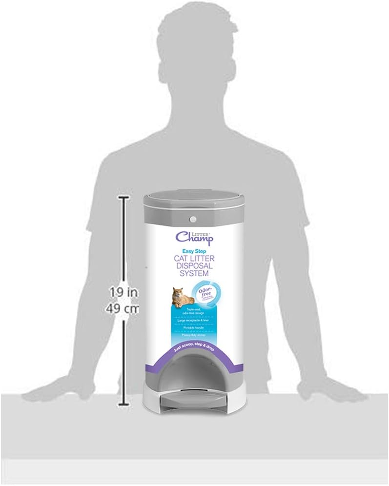 Gray 4 Gallon Plastic Cat Litter Disposal System A87697