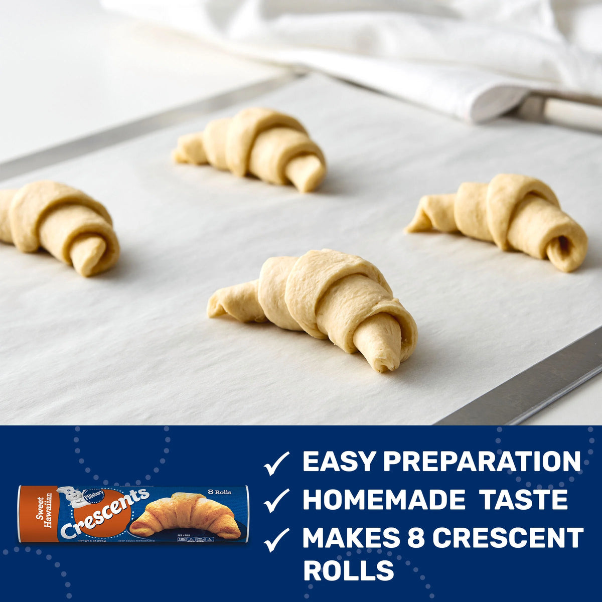 Sweet Hawaiian Crescent Rolls, 8 ct., 8 oz. J743542