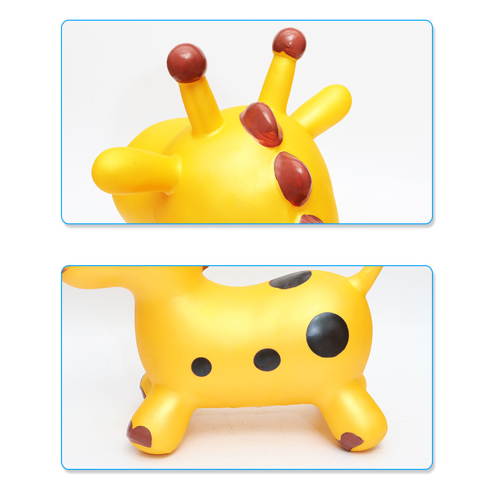 Inflatable Bouncing Horse Toy with Air Pump (Yellow) F126