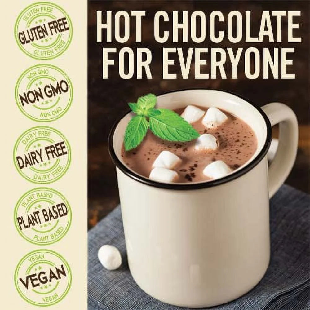 Natural Hot Chocolate Mix Variety Pack Dairy-Free Vegan Pack of 2 14 oz Each I23705