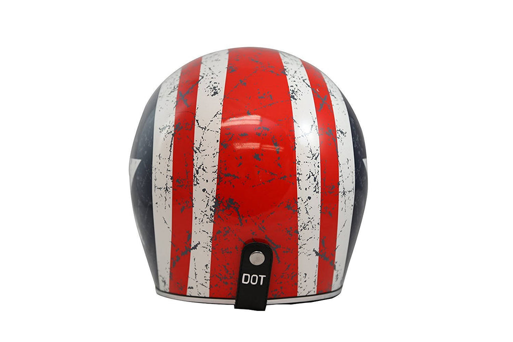 3/4 Helmet with Rebel Star Graphic (White, Medium) Y83398