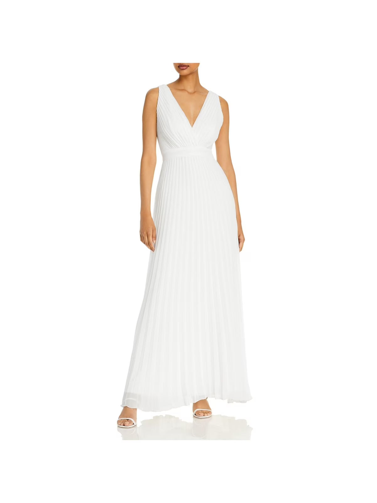 Ivory Pleated Maxi Dress J98018