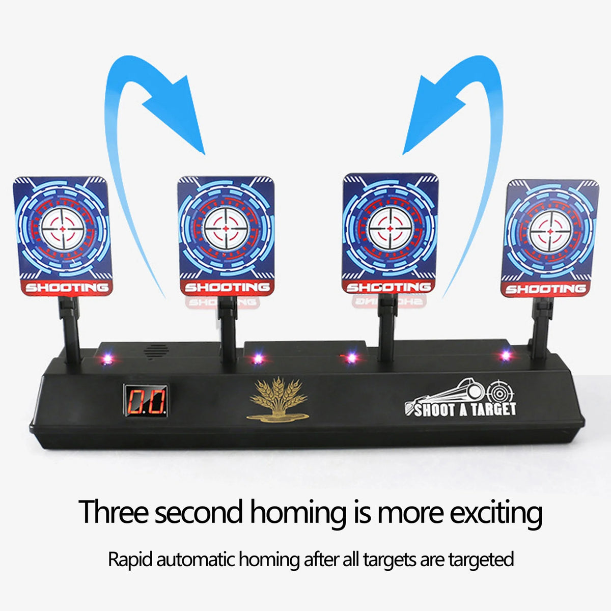 4 Targets LED Light Shooting Targets with Auto Reset H24104