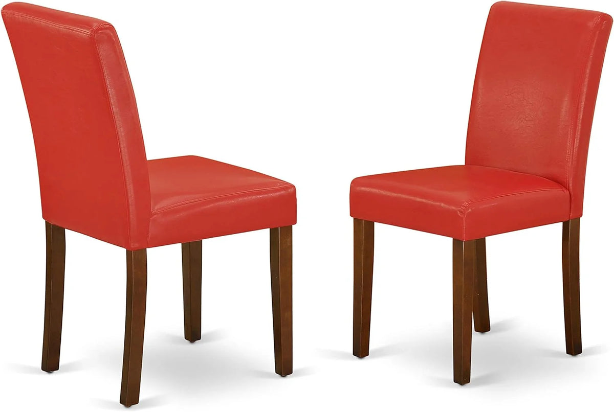 3 Piece Dinette Set with Round Table and 2 Faux Leather Chairs T6014