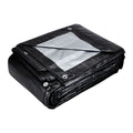 20 ft. x 30 ft. Silver and Black Weather-Resistant Tarp Z706645