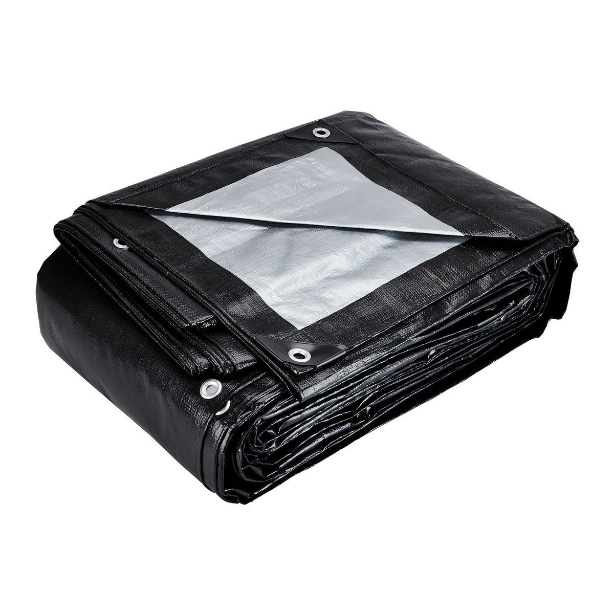 20 ft. x 30 ft. Silver and Black Weather-Resistant Tarp Z706645