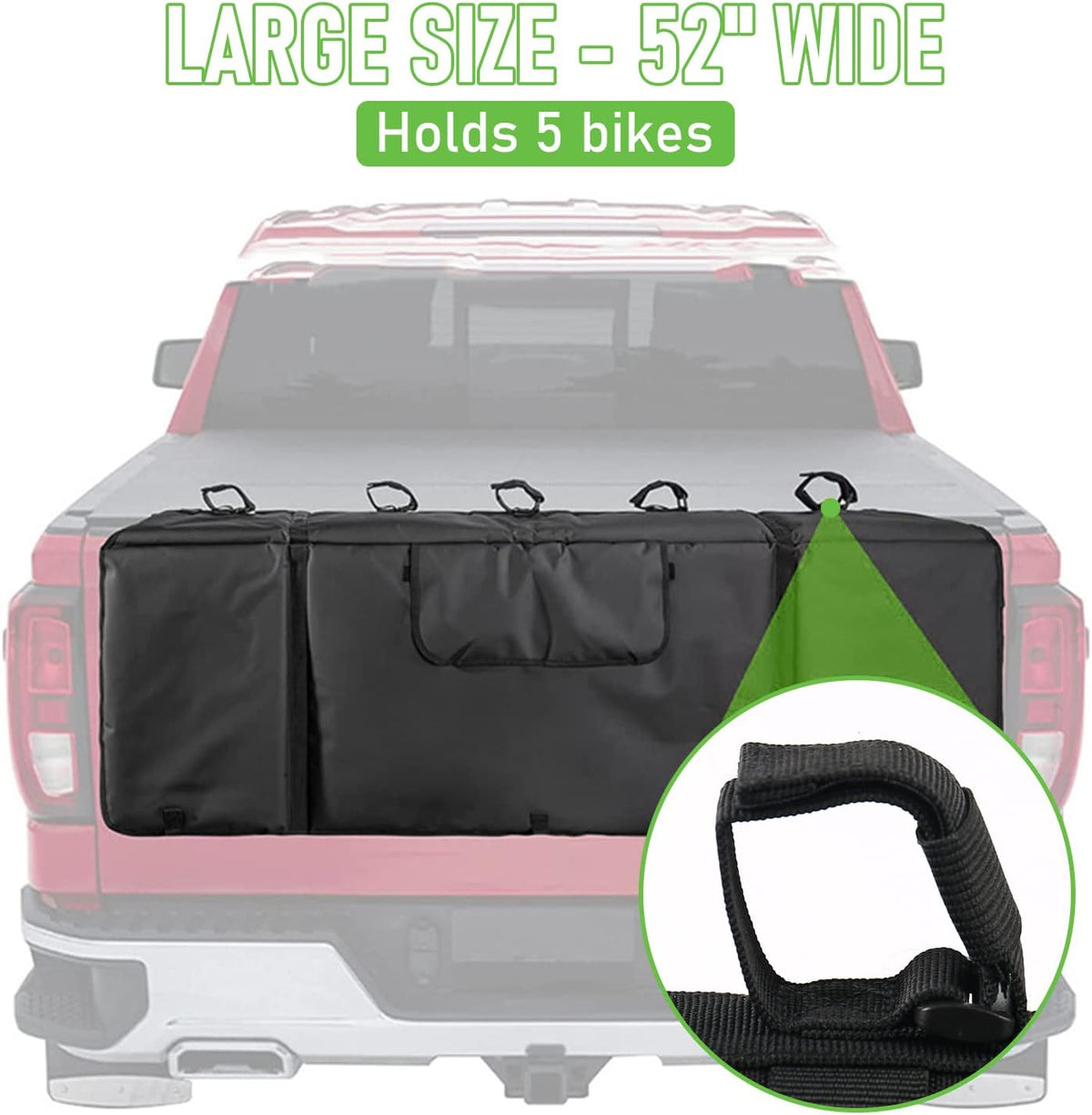 Tailgate Pad for Mountain Bikes with Tool Pockets and Bike Fixing Straps X767016