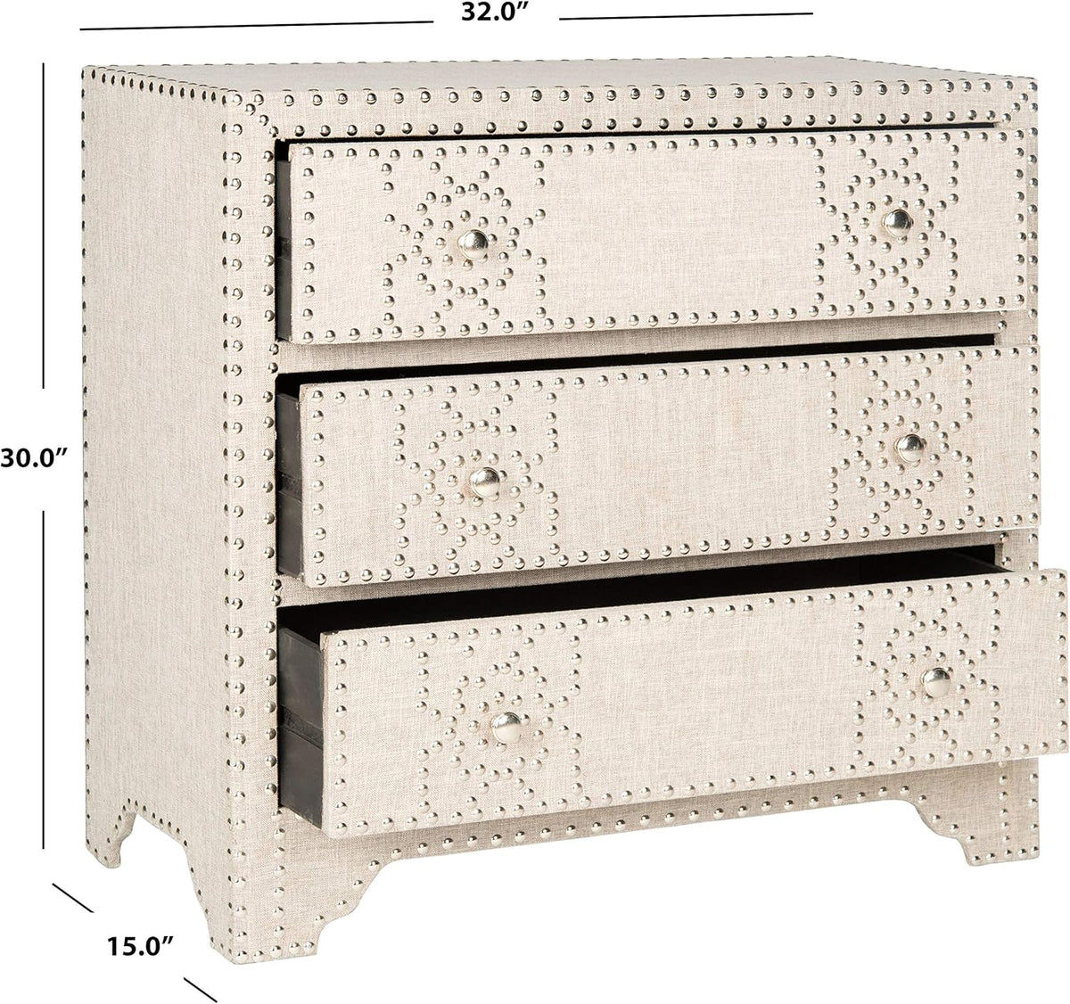 Grey 3 Drawer Chest X2380