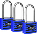 2.5 Inch Long Shackle Keyed Alike Padlocks 6 Pack Red K8495