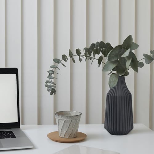 Black 8 Inch Ceramic Vase U76807