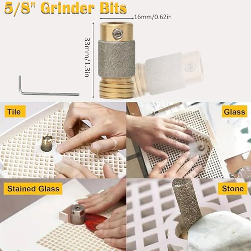 Mini Portable Glass Grinder with 5/8" Grinder Bits M8379