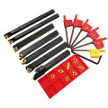 21 Pcs 10mm Shank Carbide Lathe Turning Insert Tool Holder Bit Set L809