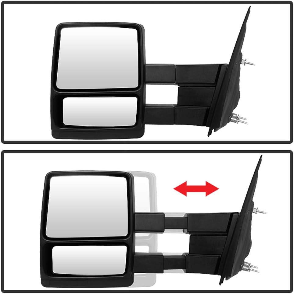 Ford F150 Pickup Truck Manual Towing Telescoping Side Mirrors Left+Right O744444