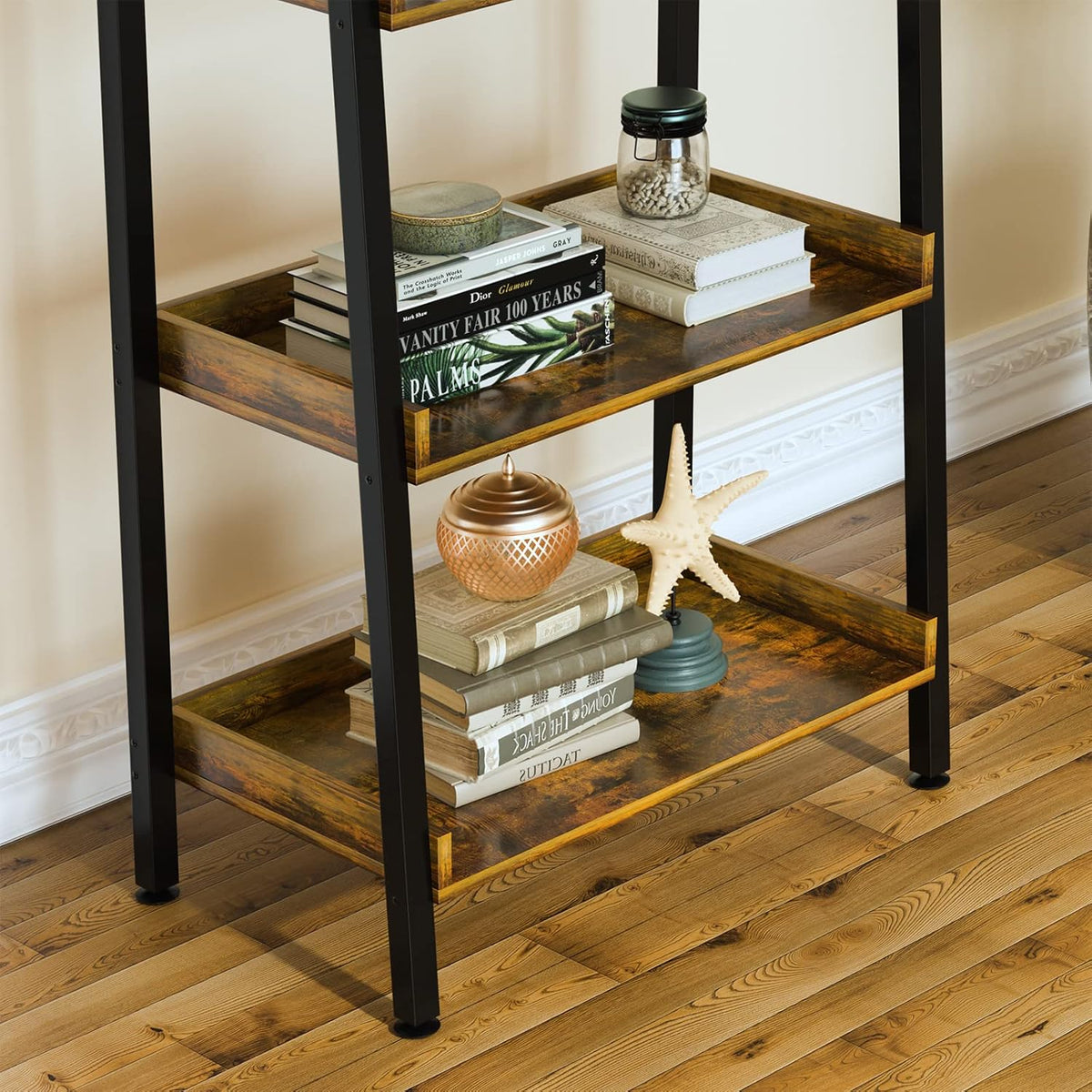 Adjustable Wood and Metal Bookshelf C981342