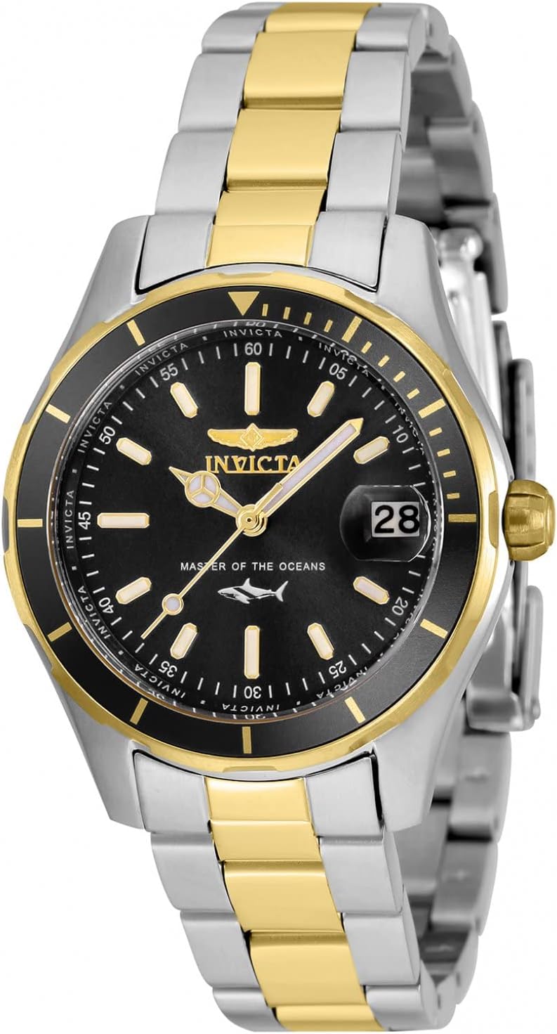 Black Dial Two Tone Steel Watch U888694