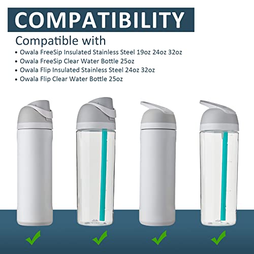 3pcs Reusable Straws with Cleaning Brush J12364