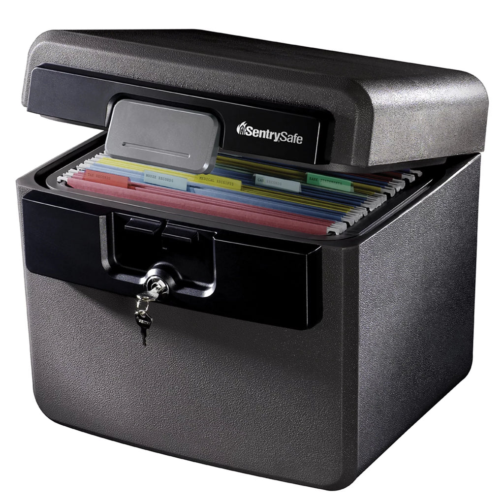 Fire-Resistant Water-Resistant Key Lock Safe Box 0.65 cu. ft. J96998
