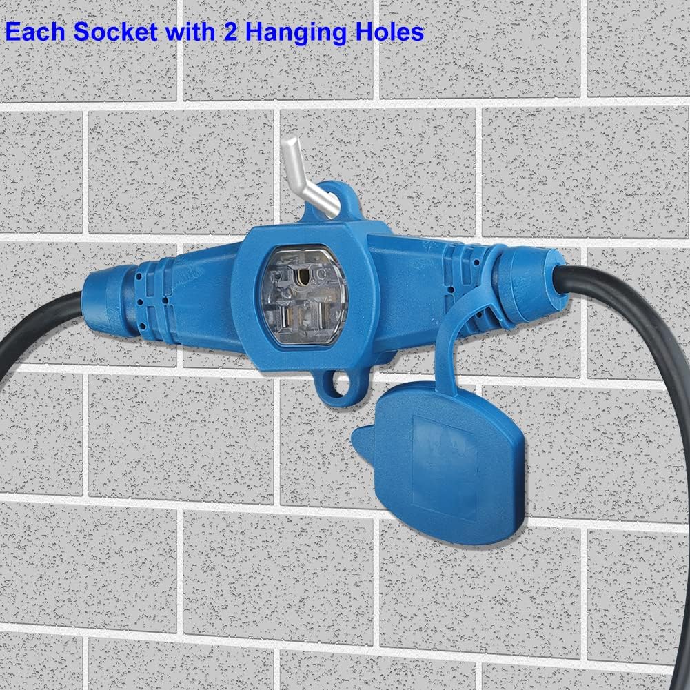 50 Feet 7 Outlet Extension Cord with Led Indicator B44634