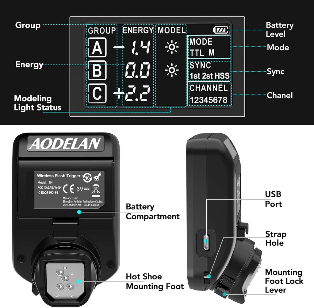 TTL Flash Trigger for Olympus Cameras, 1/8000s HSS F884