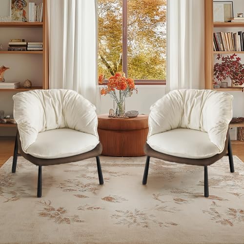 Black & Gray Velvet Barrel Chair with Metal Legs S948599