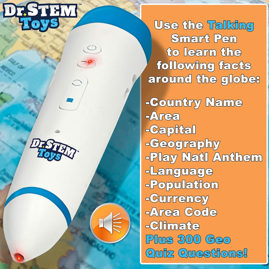 9 Inch Talking World Globe with Stylus Pen and Stand E947748