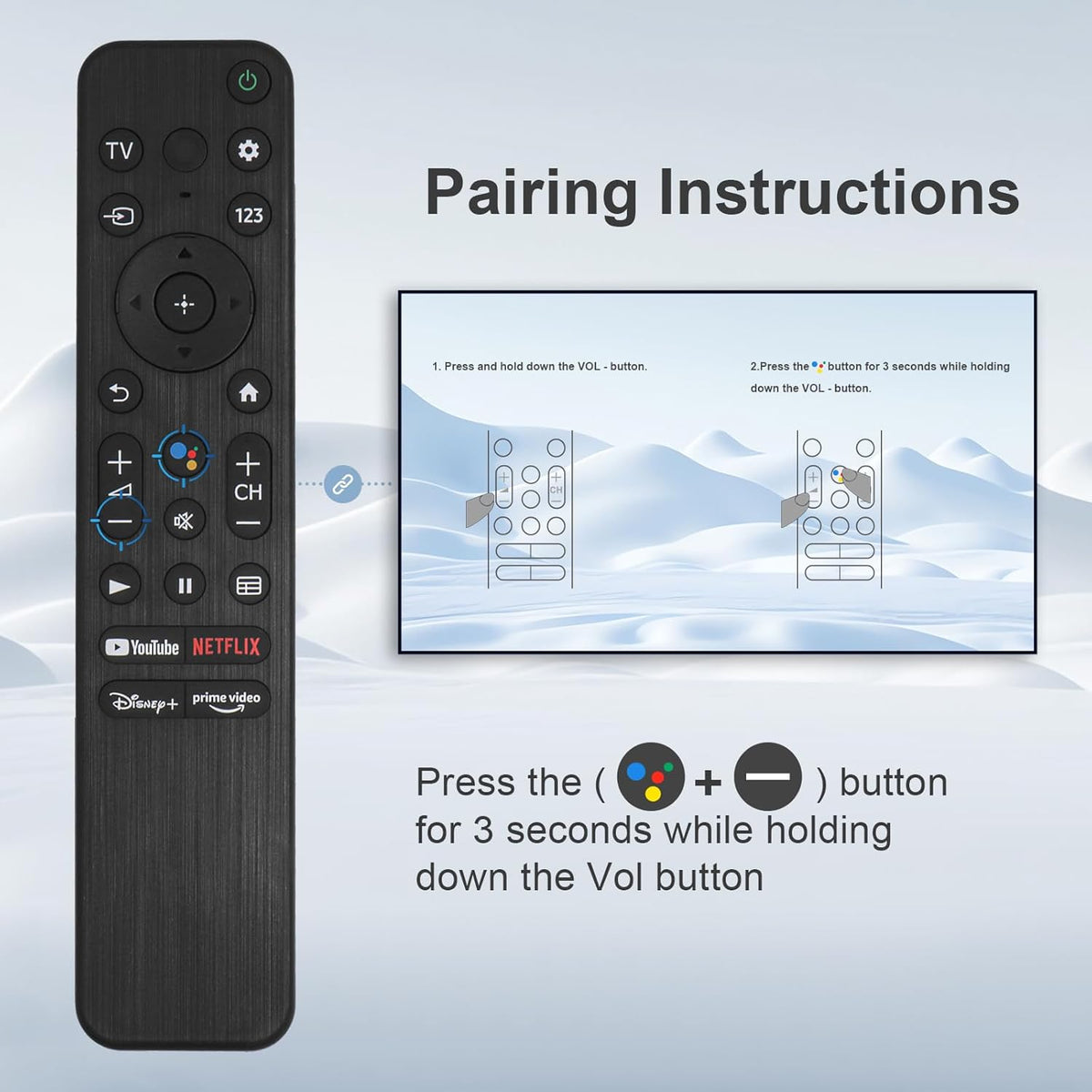 Voice Remote Control for Sony Smart TVs E570