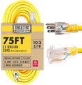 75 Ft 10 Gauge Yellow Heavy Duty Extension Cord Z493