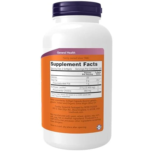 200 Softgels Sunflower Lecithin 1200 mg J947