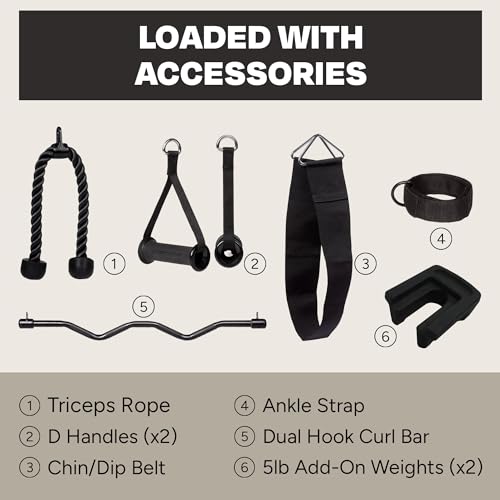 Functional Trainer Cable Machine Home Gym Weight Machine D77331