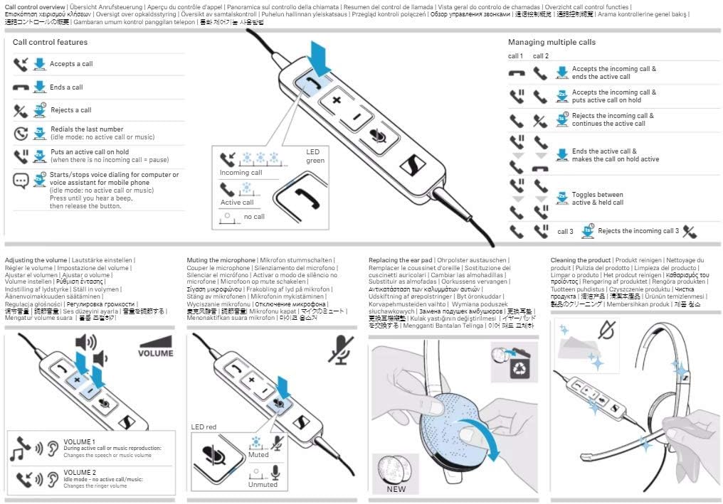 Double-Sided Binaural Headset with Noise-Cancelling Microphone G316760