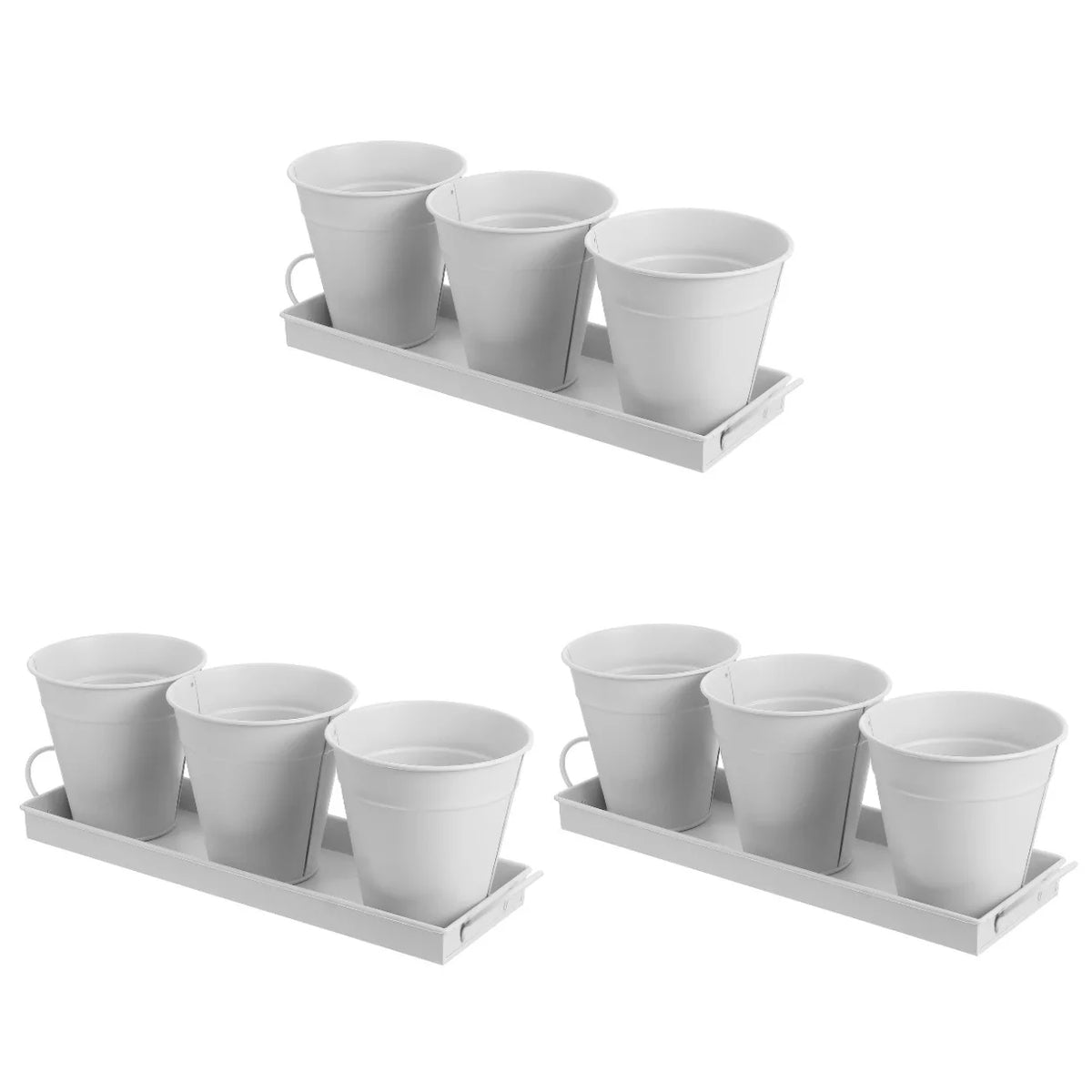 9 pcs Garden Flower Pot with 1pc Tray G830937