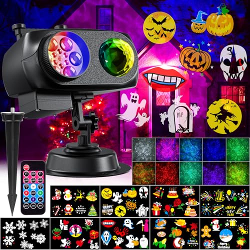 3D Ocean Wave & 72 HD Patterns Holiday Projection Light with Remote T144281