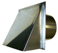Stainless Steel 7 inch Round Wall Vent Cap with Screen and Damper G629816