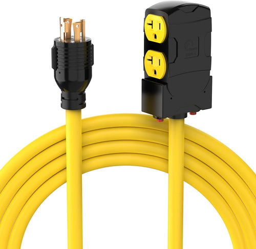 25 Feet 30A 125/250 Volt Generator Extension Power Cord D495
