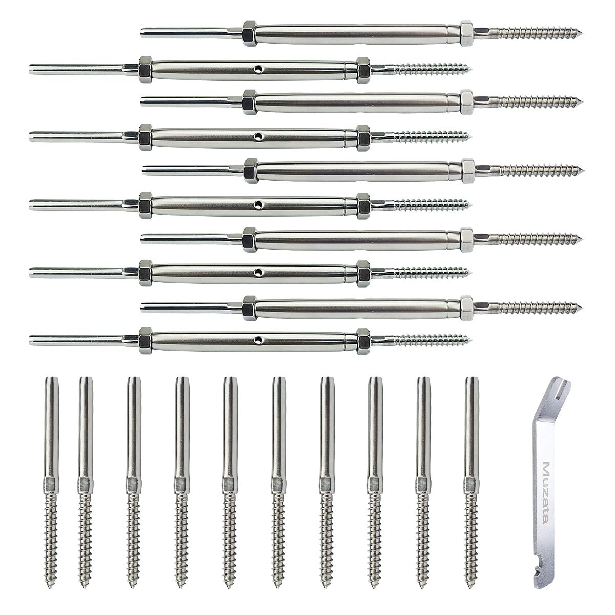 10 Set T316 Stainless Steel Cable Railing Kit O3237