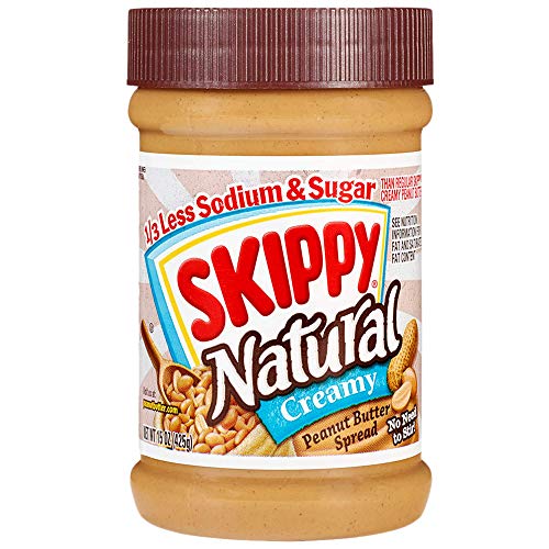 Natural Creamy Reduced Sugar and Sodium Peanut Butter, 15 Ounce (Pack of 12) K379648