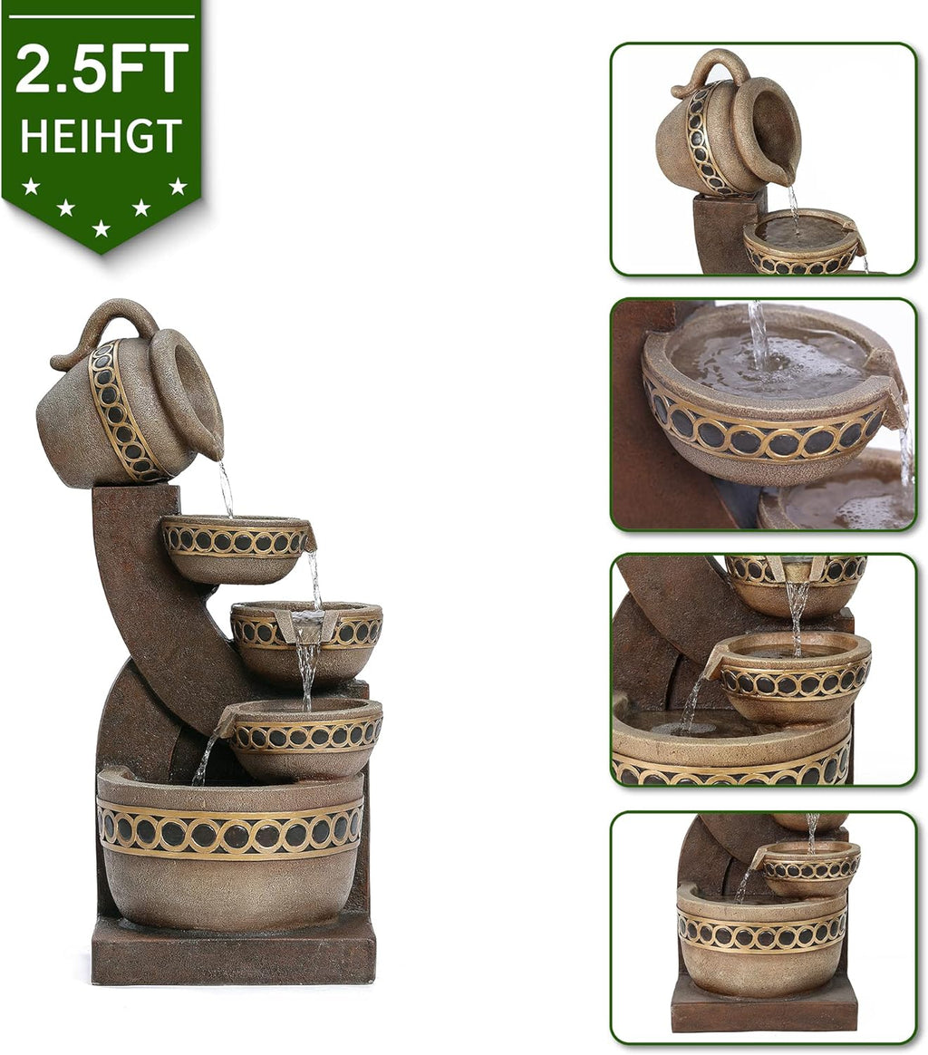 5 Tiered Polyresin Outdoor Water Fountain Z19084