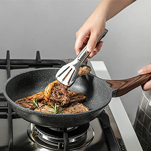 Nonstick Ceramic Frying Pan Skillet with Lid, 12.5 Inch U210
