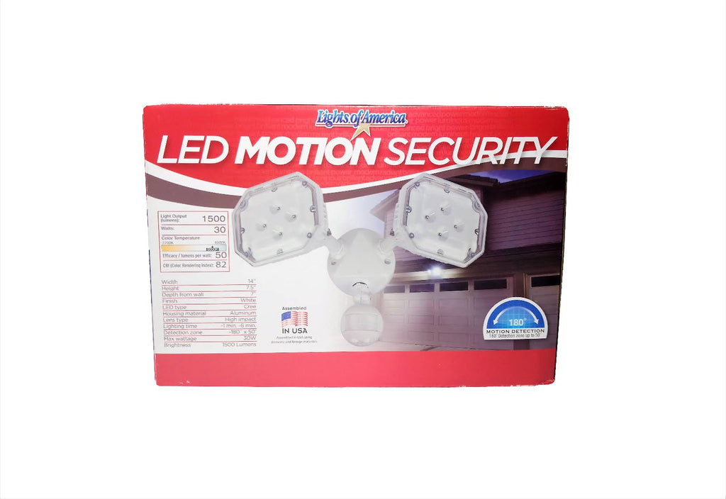 Outdoor Dual Head Motion Sensor LED Security Light Y859055