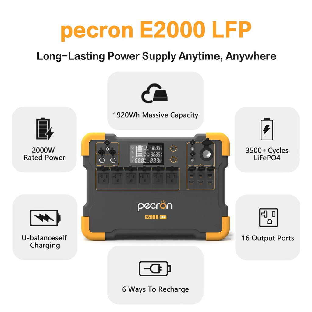 Portable Power Station 1920Wh 2000W LiFePO4 Battery B357