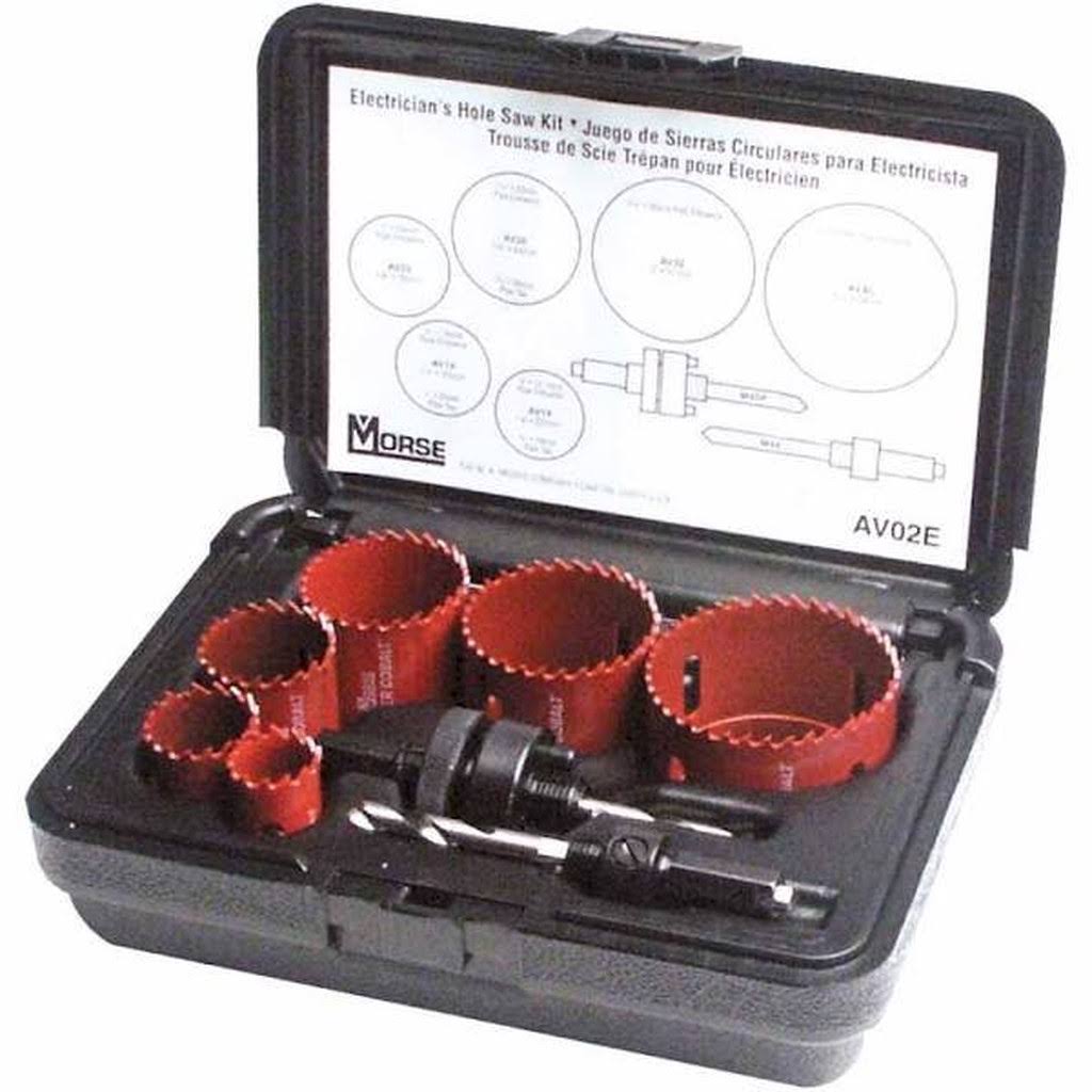8pc Electricians Hole Saw Kit with Case K2136