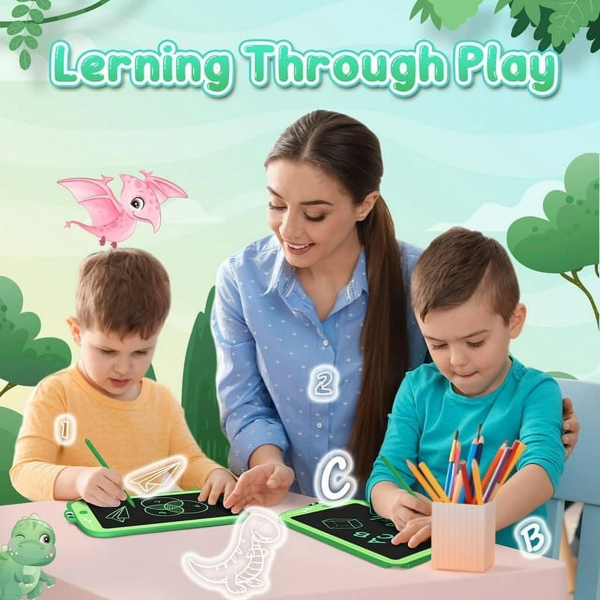 LCD Writing Tablet Drawing Board Dinosaur Toys O978942