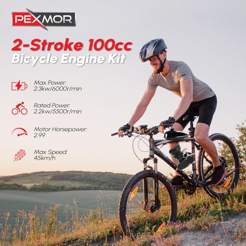 100cc 2 Stroke Gas Bicycle Engine Motor Kit for 26-28" V-Frame Bikes K42885