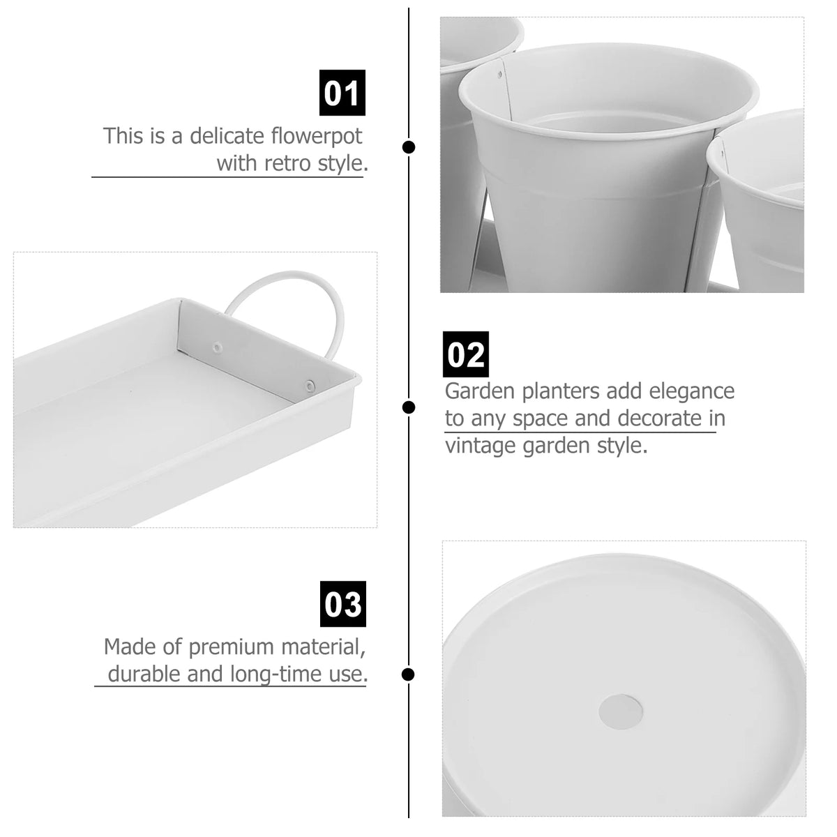 9 pcs Garden Flower Pot with 1pc Tray G830937